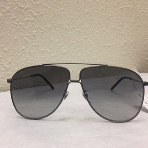 Gucci Gunmetal Aviator Sunglasses with Gray Gradient Lenses